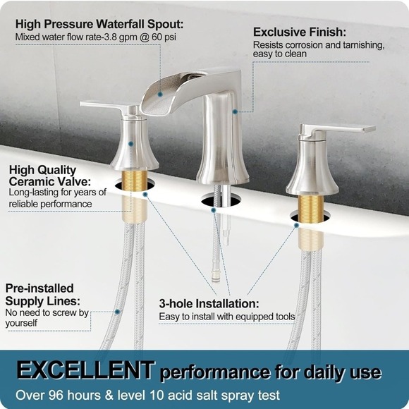 NEW waterfall bathtub faucet, never used - Picture 10 of 10